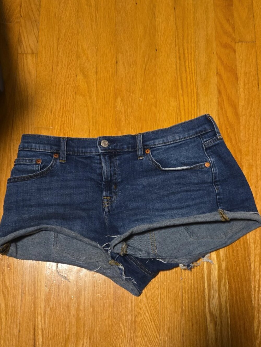 Gap y2k low rise micro mini denim shorts